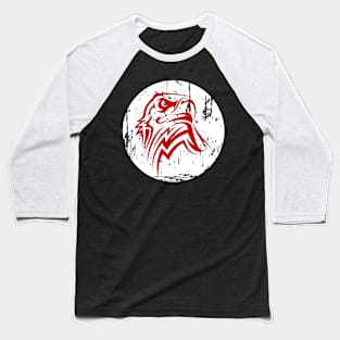 AMERICAN EAGLE ON WHITE DISTRESSED CIRCLE Baseball T-Shirt
